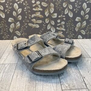 BIRKENSTOCK Kids Arizona Happy Lamb Sandal‎ Grey Unisex Size 31 C13